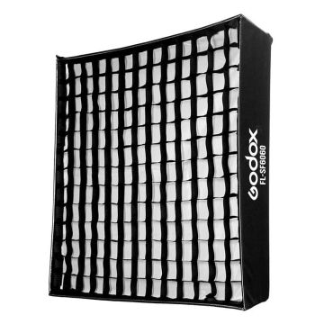 Godox FL-SF6060 softbokss ar šūnu režģi, difuzora audumu un somu, paredzēts FL150S