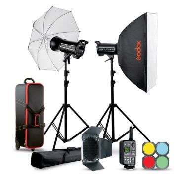 Godox QTII studijas zibspuldžu komplekts 2x QT400IIM