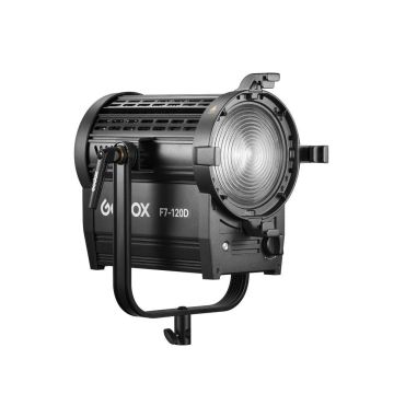 Godox F7 120D K2 dienasgaismas LED Fresnel gaisma ar statīva stiprinājumu