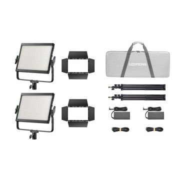 Godox LP1200Bi K2 black Litemons bi color LED light panel 2 light kit