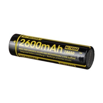 Nitecore NL1826R 2600mAh 3.6v + micro USB 18650
