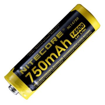 Nitecore 14500 NL1475R 750mAh 3.6Volt with Micro USB connection