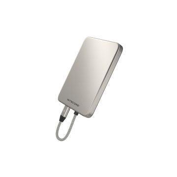 Nitecore POCKET 5 magnētiskais īpaši plāns ārējais akumulators, titāna pelēks