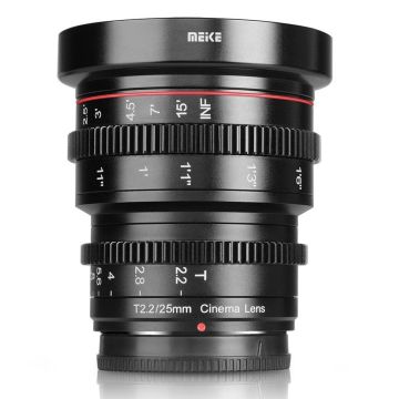 Meike MK-25mm T2.2 kino objektīvs, paredzēts Sony E APSC