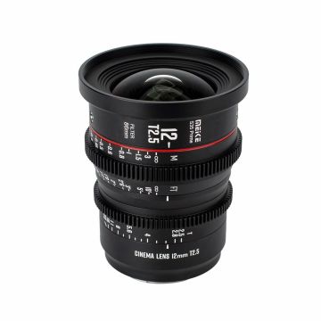 Meike 12mm T2.5 Super 35 fiksēta fokusa attāluma kino objektīvs, paredzēts EF