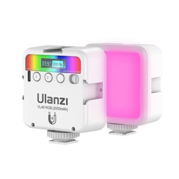 Ulanzi VL49 LED gaisma - RGB, WB (2500K-9000K), balta