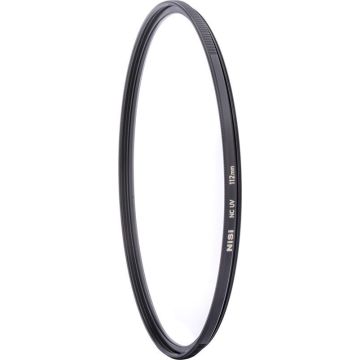 NiSi NC UV filtrs 112mm, paredzēts Nikon Z objektīviem un Canon RF 100-300 F2.8L IS