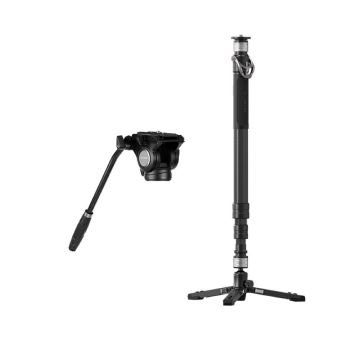 YC Onion PINETA karbona monopods ar video galvu (fluid)