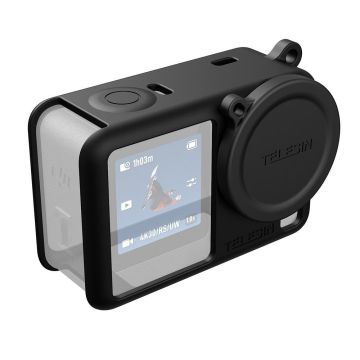 Telesin S6-PTC-11 silikona futrālis, paredzēts DJI Osmo Action 6, melns