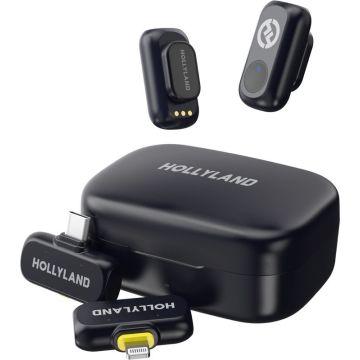 Hollyland LARK A1 Combo ar USB-C RX + Lightning RX + Lādes Futrālis