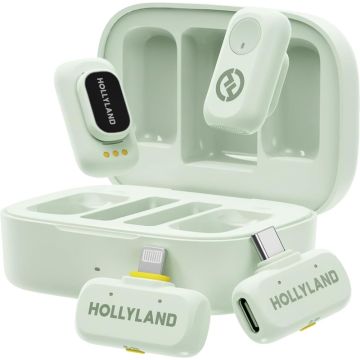 Hollyland LARK A1 Combo Mint Green, ar USB-C+ Lightning