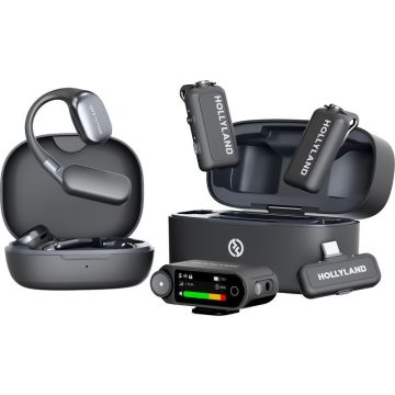 Hollyland LARK MAX 2 Ultimate Combo ar OWS Monitor Earphone + Camera RX + USB-C RX