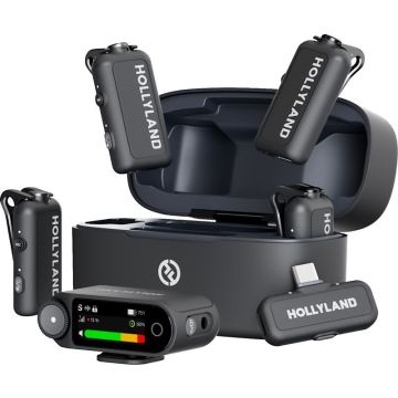 Hollyland LARK MAX 2 Combo 4 personu versija ar kameras uztvērēju RX + USB-C RX