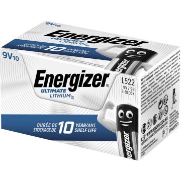 Energizer Ultimate Lithium 9V B2B 10 pack