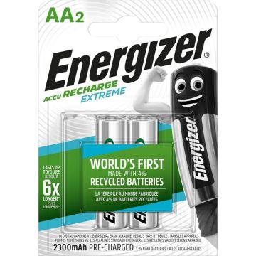 Energizer Recharge Extreme Eco AA 2300mAh 2 gab. pakete