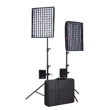 Falcon Eyes Bi-Color LED Panel Kit RX-18TDX III-K2