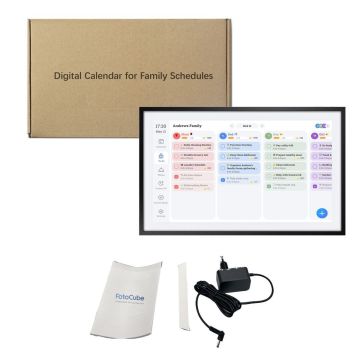 Benel Photo Fotocube 3-in-1 PW156-CA digitālais foto rāmis ar kalendāru 15,6 collas, melns