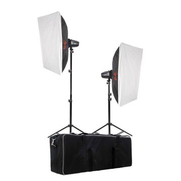 Falcon Eyes SSK-2200D studijas zibspuldžu komplekts ar somu
