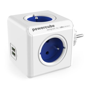 Allocacoc PowerCube Original USB strāvas sadalītājs (FR), zils