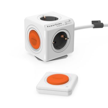 Allocacoc PowerCube Extended Remote pagarinātāja komplekts, balts