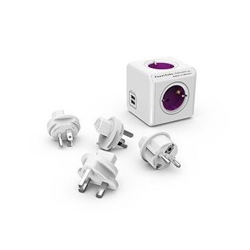 Allocacoc PowerCube ReWirable USB ceļojumu adapteris + 3x spraudņi