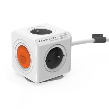 Allocacoc PowerCube Extended Remote (FR) kontaktligzdu sadalītājs ar tālvadības pulti