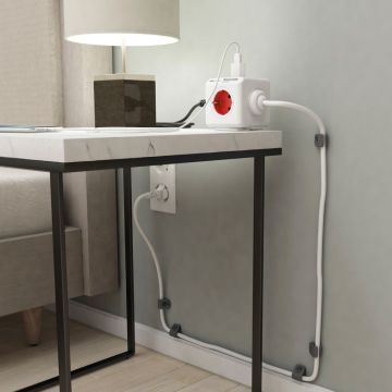 Allocacoc PowerCube Extended strāvas sadalītājs ar 1,5m kabeli, zaļš