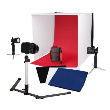 Caruba portable photo studio 60x60x60cm with loose LED lamps