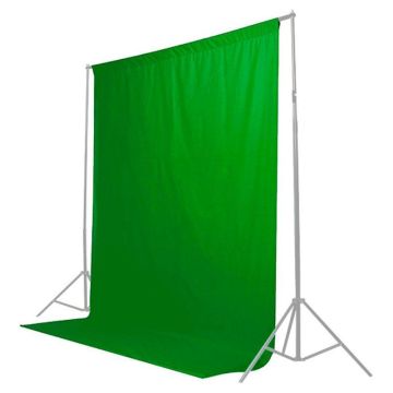 Caruba auduma fons 2x3m, Chroma Key zaļš