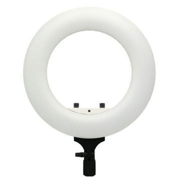 Caruba Round Vlogger 12 collu LED gaismas komplekts ar somu, balts