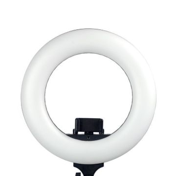 Caruba Round Vlogger 12 collu LED gaismas komplekts ar somu, melns
