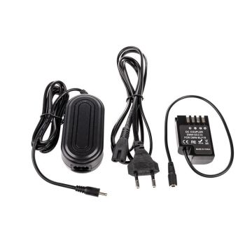 Caruba Panasonic DMW DCC12 full decoding dummy battery + DMW AC8 power adapter