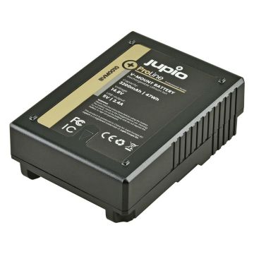 *ProLine* kvadrātveida V-Mount akumulators (Cine-kameras/RED Raven/Dragon/...) 14.8v 3200mAh (47Wh) - LED indikators, D-Tap un USB 5v DC izeja