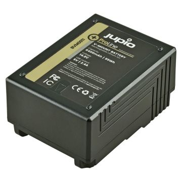 *ProLine* kvadrātveida V-Mount akumulators (kinokameras/RED Raven/Dragon/...) 14.8V 6400 mAh (95Wh) - LED indikators, D-Tap un USB 5V DC izeja