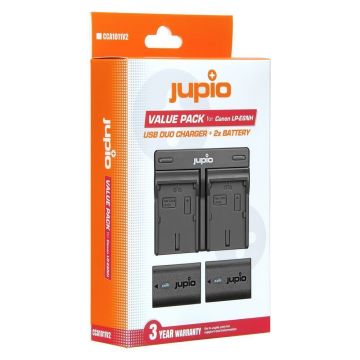 Canon Jupio komplekts: 2x akumulators LP-E6NH 2130mAh + USB dubultais lādētājs