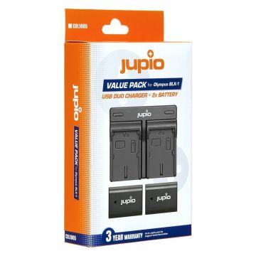Jupio Value Pack: 2x Akumulators BLX-1 / BLX1 2280mAh + USB Duālais lādētājs