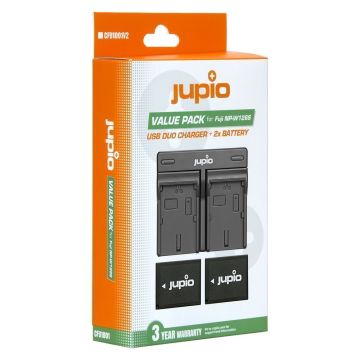 Jupio Value Pack: 2x Akumulators NP-W126S + USB Dual Lādētājs