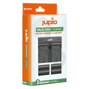 Jupio Value Pack: 2x akumulators NP-W235 + USB Dual lādētājs