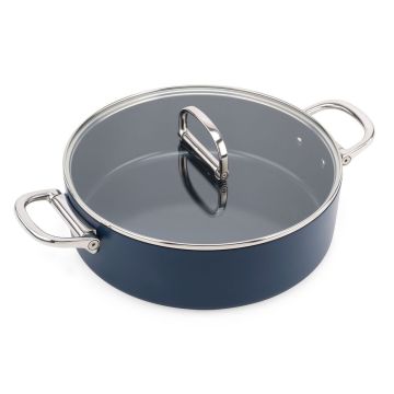Joseph Joseph Space 28 cm keramikas nepiedegošā panna ar salokāmu rokturi zila