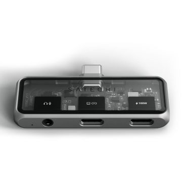 Satechi USB-C PD Mobile XR Hub & 3.5mm Audio tumšā pelēka