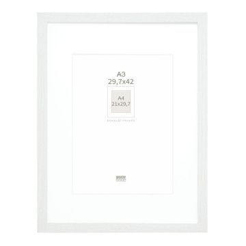 Deknudt S66KF1 P1 DIN A3 29,7x42 Wood balts ar Passepartout