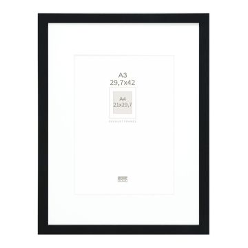 Deknudt S66KF2 P1 DIN A3 29,7x42 Wood melns ar Passepartout