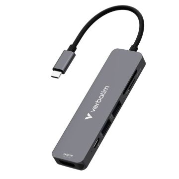 Verbatim USB-C Essentials Multi-Port Hub 6 portu/karšu lasītājs 32156