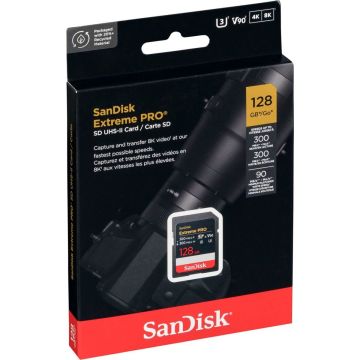 SanDisk ExtremePRO SDXC atmiņas karte V90 128GB 300MB UHS-II SDSDXDM-128G-GN4IN