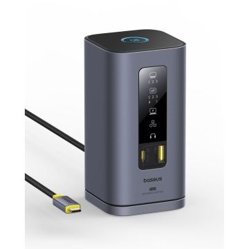 Baseus Spacemate Series 11-in-1 (MAC) Docking Station, Pelēks