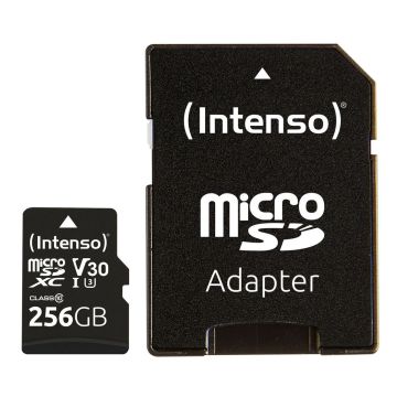 Intenso microSDXC 256GB C10 UHS-I Professional + Adapteris