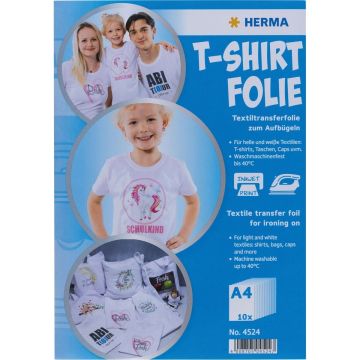 Herma T-Shirt Plēve A4 gaišiem + baltiem tekstiliem 10 lapas 4524