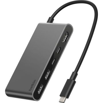 Belkin CONNECT USB-C 5-in-1 ar duāliem USB-C portiem, si. AVC022hqSGY