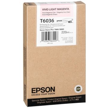 Epson T6036 vivid light magenta tinte, 220ml