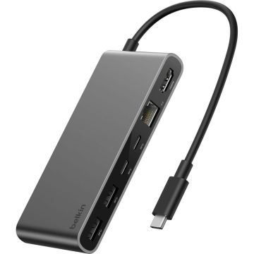 Belkin CONNECT USB-C 8-in-1 centrmezgls duāliem USB-C portiem si. INC024hqSGY